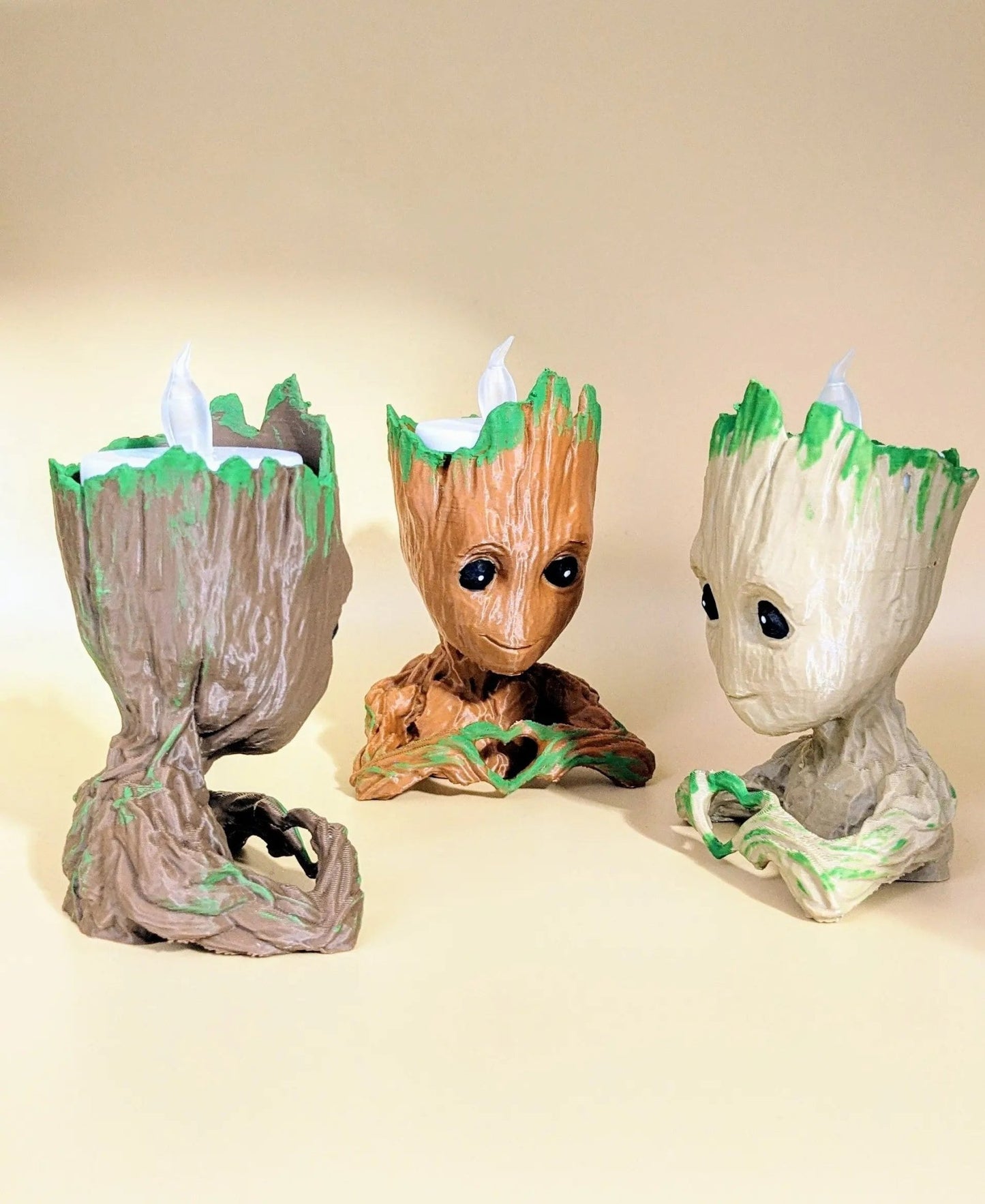 Baby Groot battery operated T light night lights. - Chaddyverse