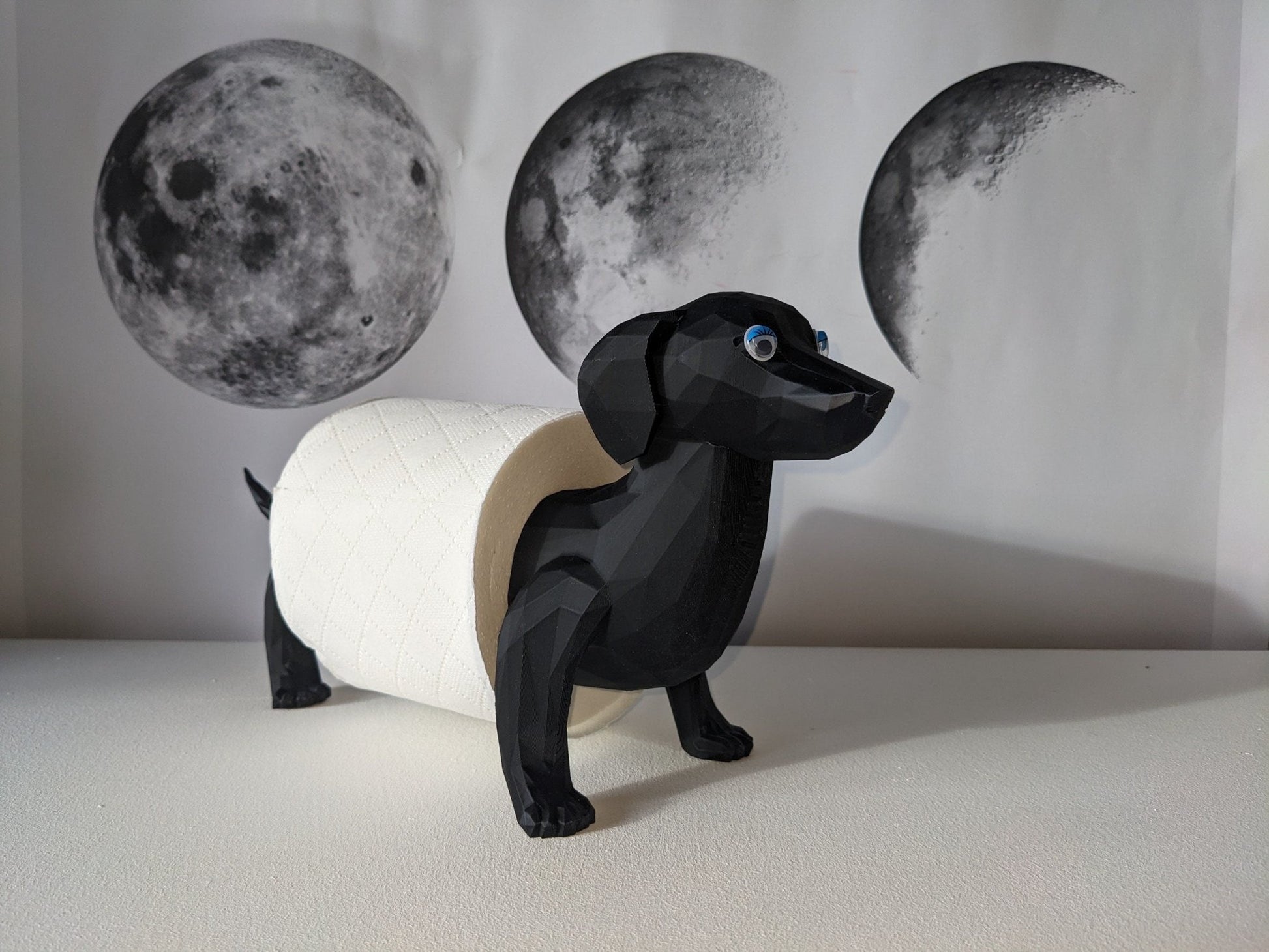 Charlie the Dachshund universal kitchen paper or toilet roll holder. - Chaddyverse