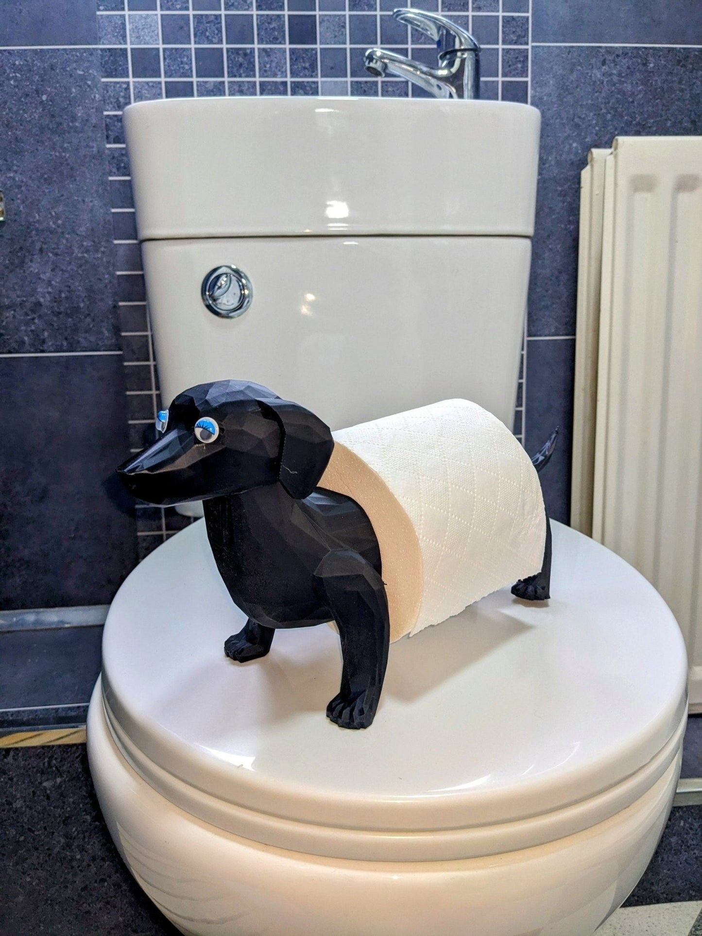 Charlie the Dachshund universal kitchen paper or toilet roll holder. - Chaddyverse