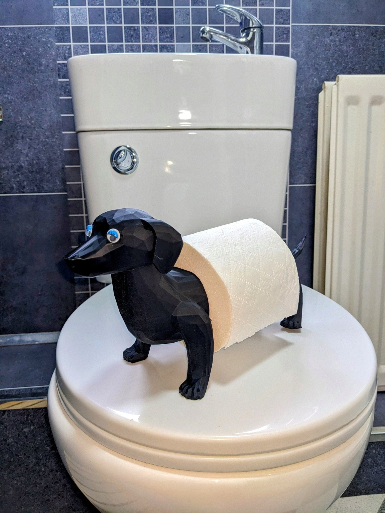 Charlie the Dachshund universal kitchen paper or toilet roll holder. - Chaddyverse