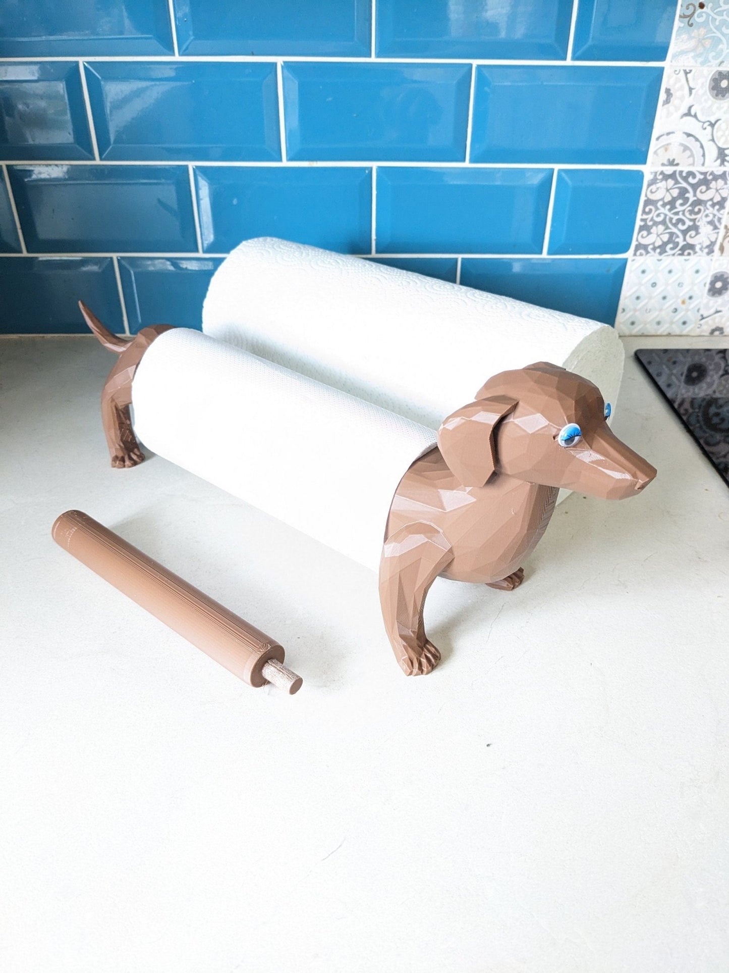 Charlie the Dachshund universal kitchen paper or toilet roll holder. - Chaddyverse