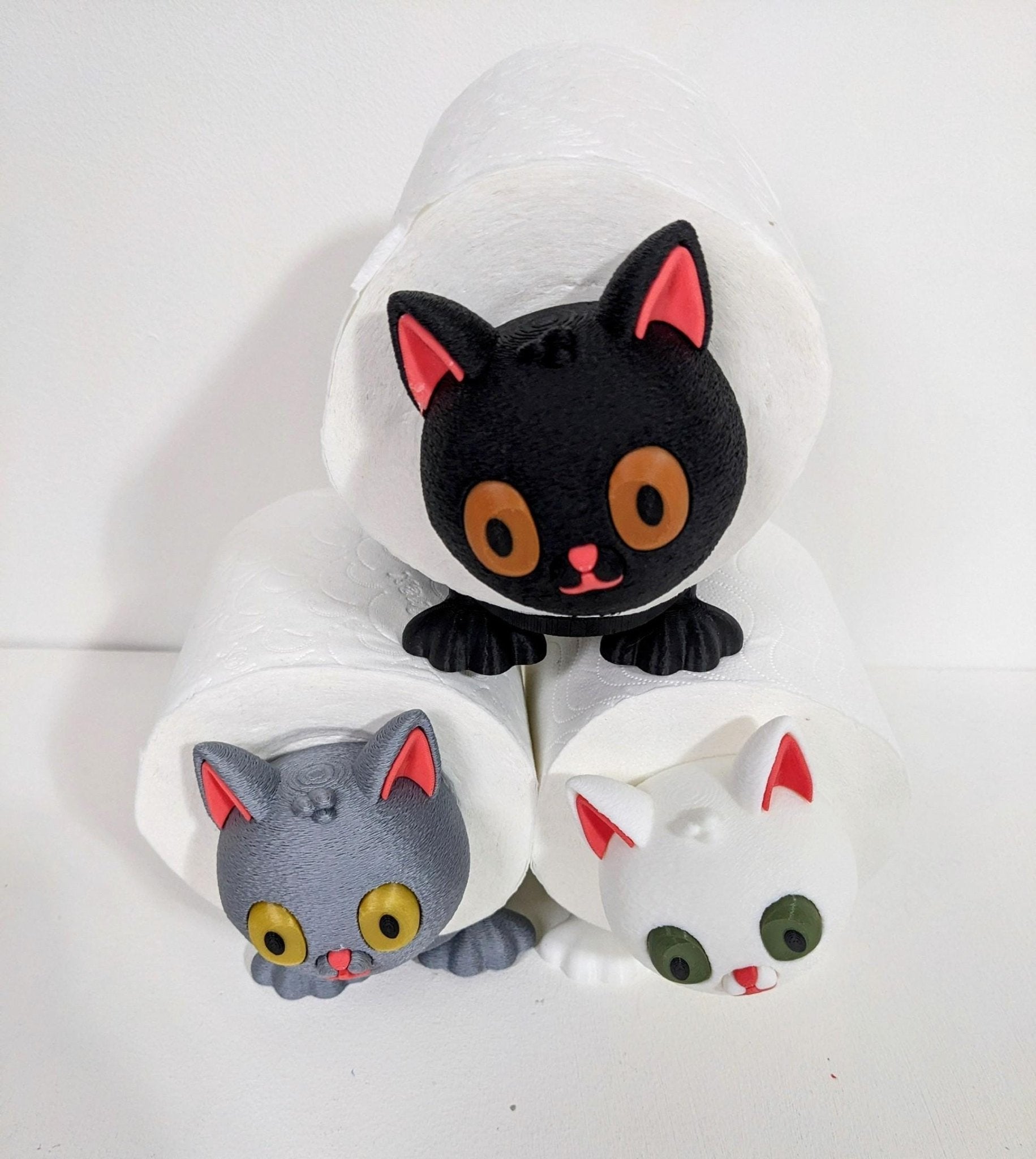 Cute Cat spare toilet roll holder. Kitten lovers gift. - Chaddyverse