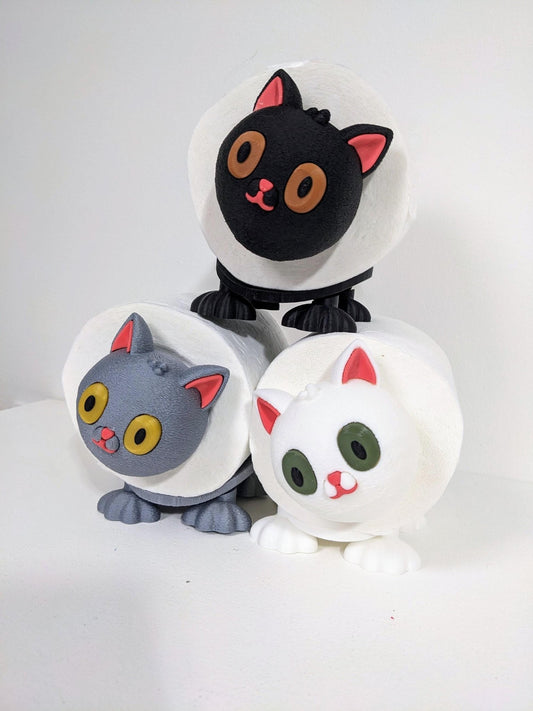 Cute Cat spare toilet roll holder. Kitten lovers gift. - Chaddyverse