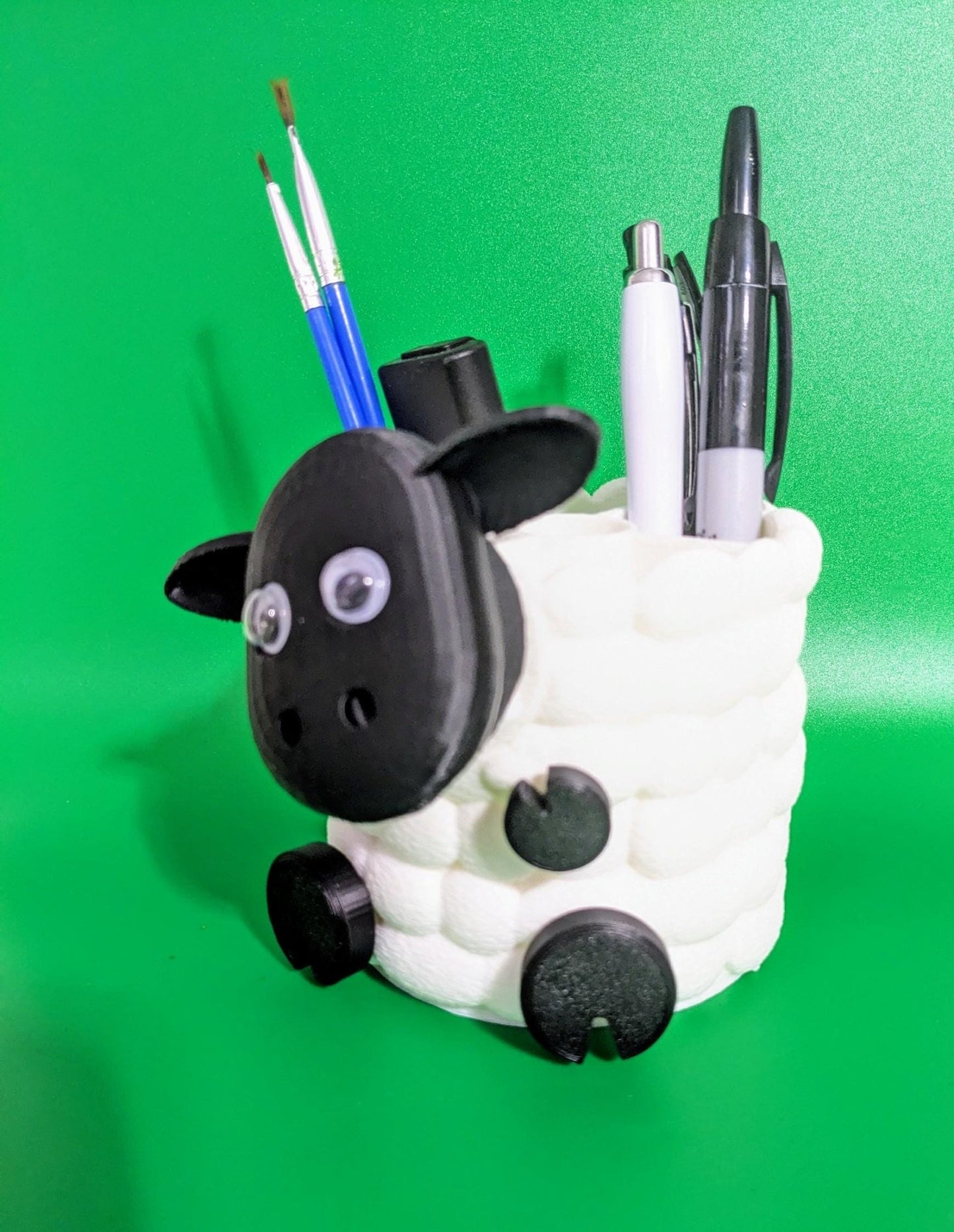 Cute sheep pen pot holder desk or office organiser - Chaddyverse