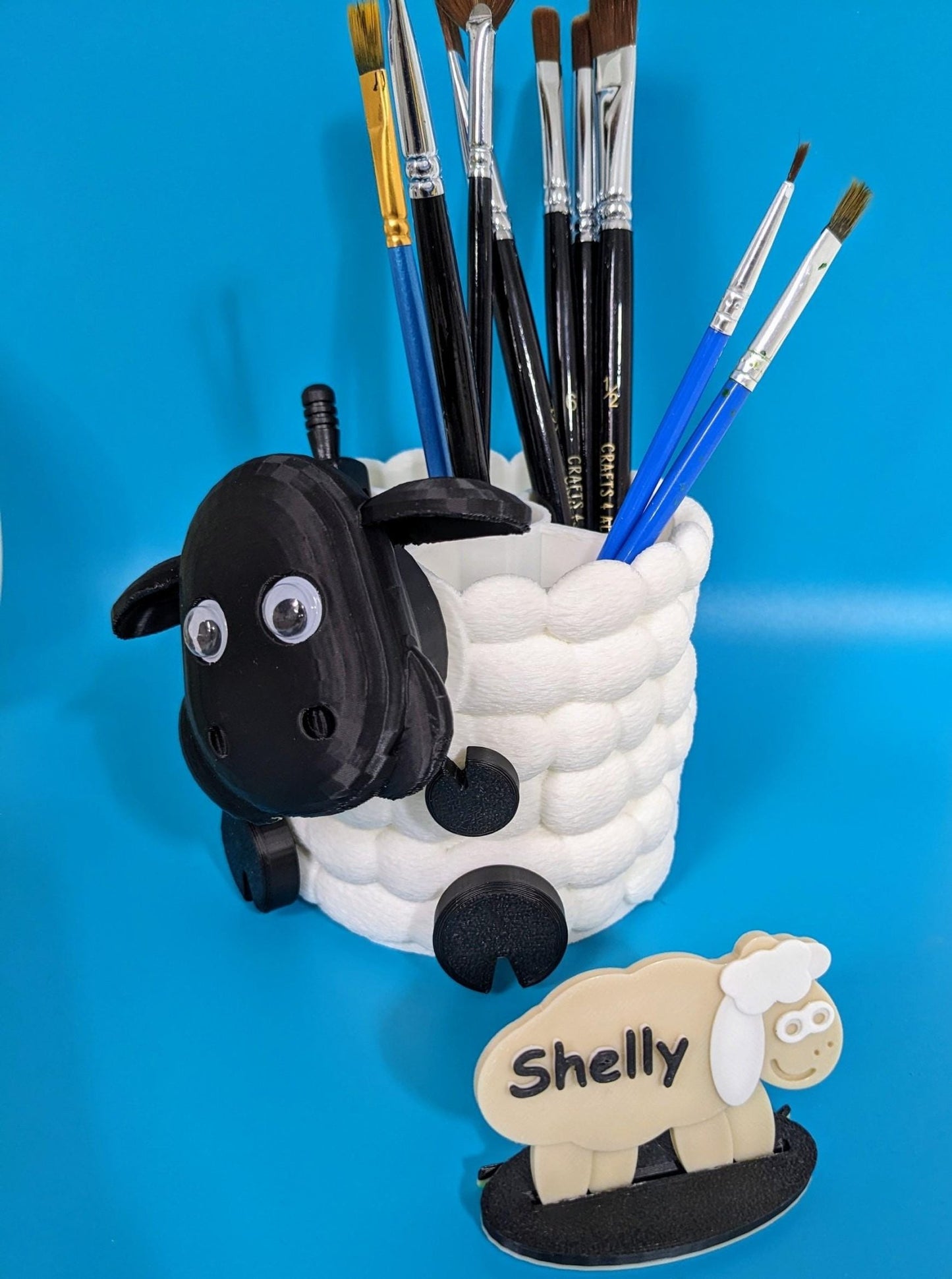 Cute sheep pen pot holder desk or office organiser - Chaddyverse