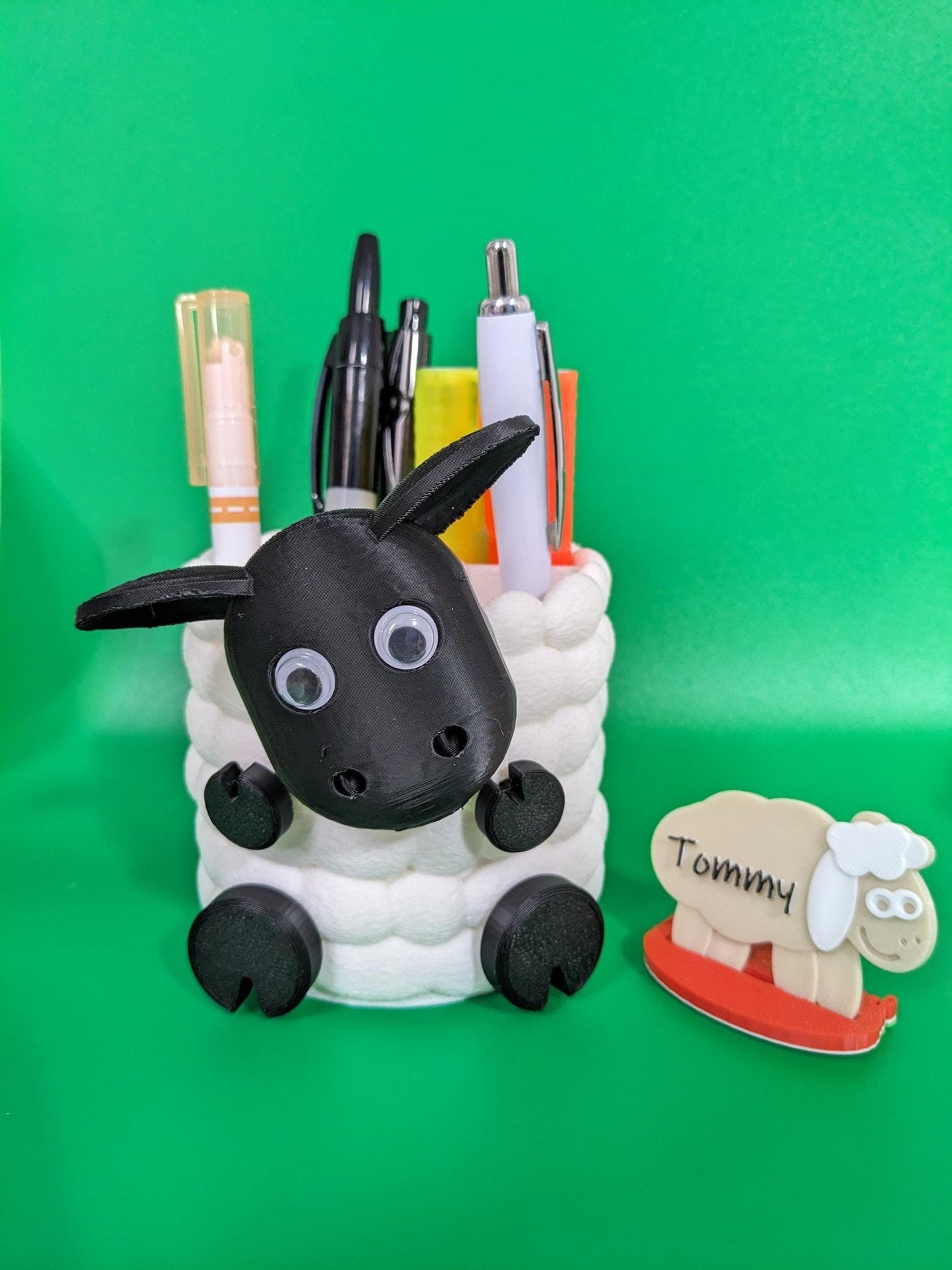 Cute sheep pen pot holder desk or office organiser - Chaddyverse