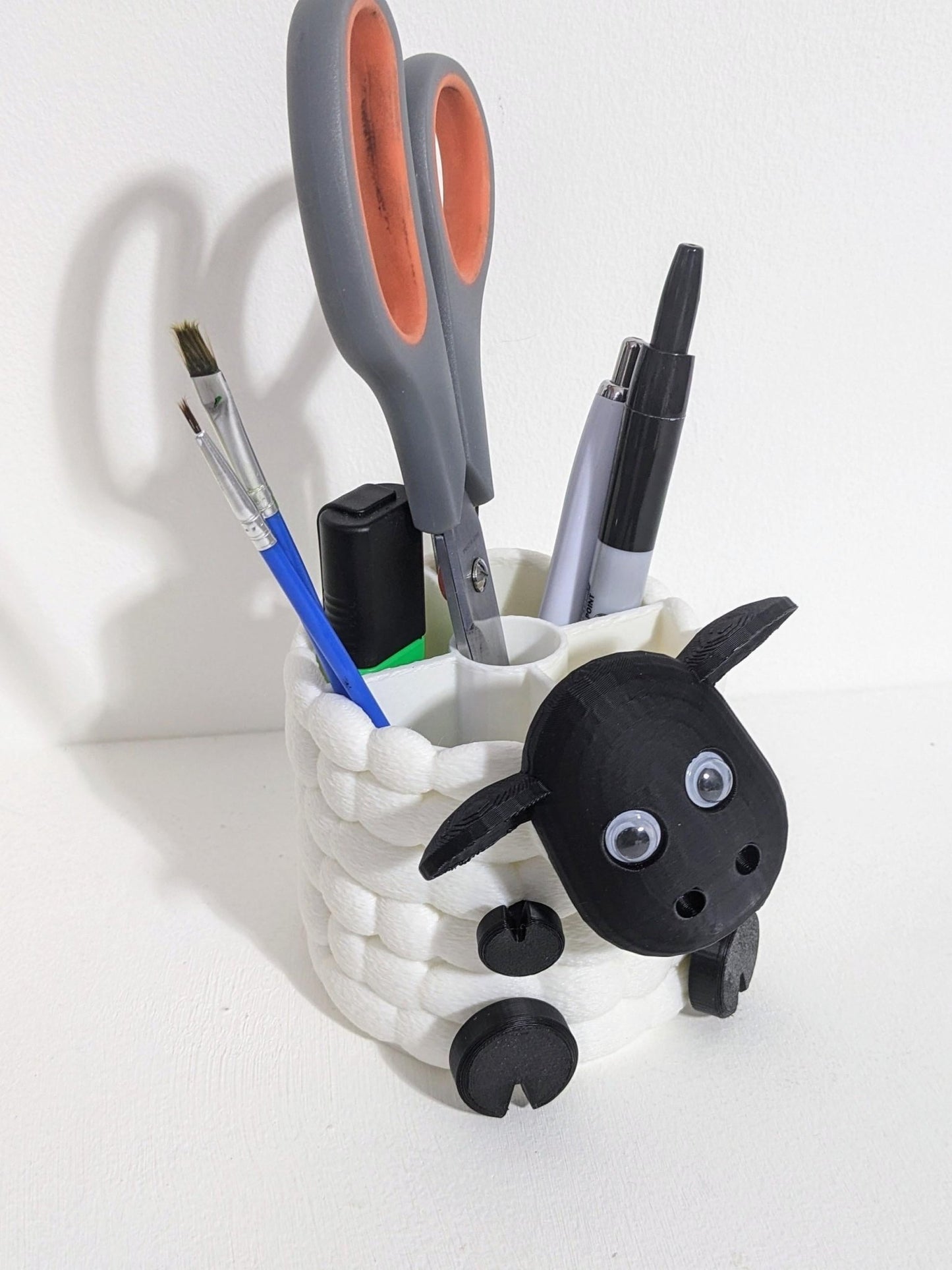 Cute sheep pen pot holder desk or office organiser - Chaddyverse