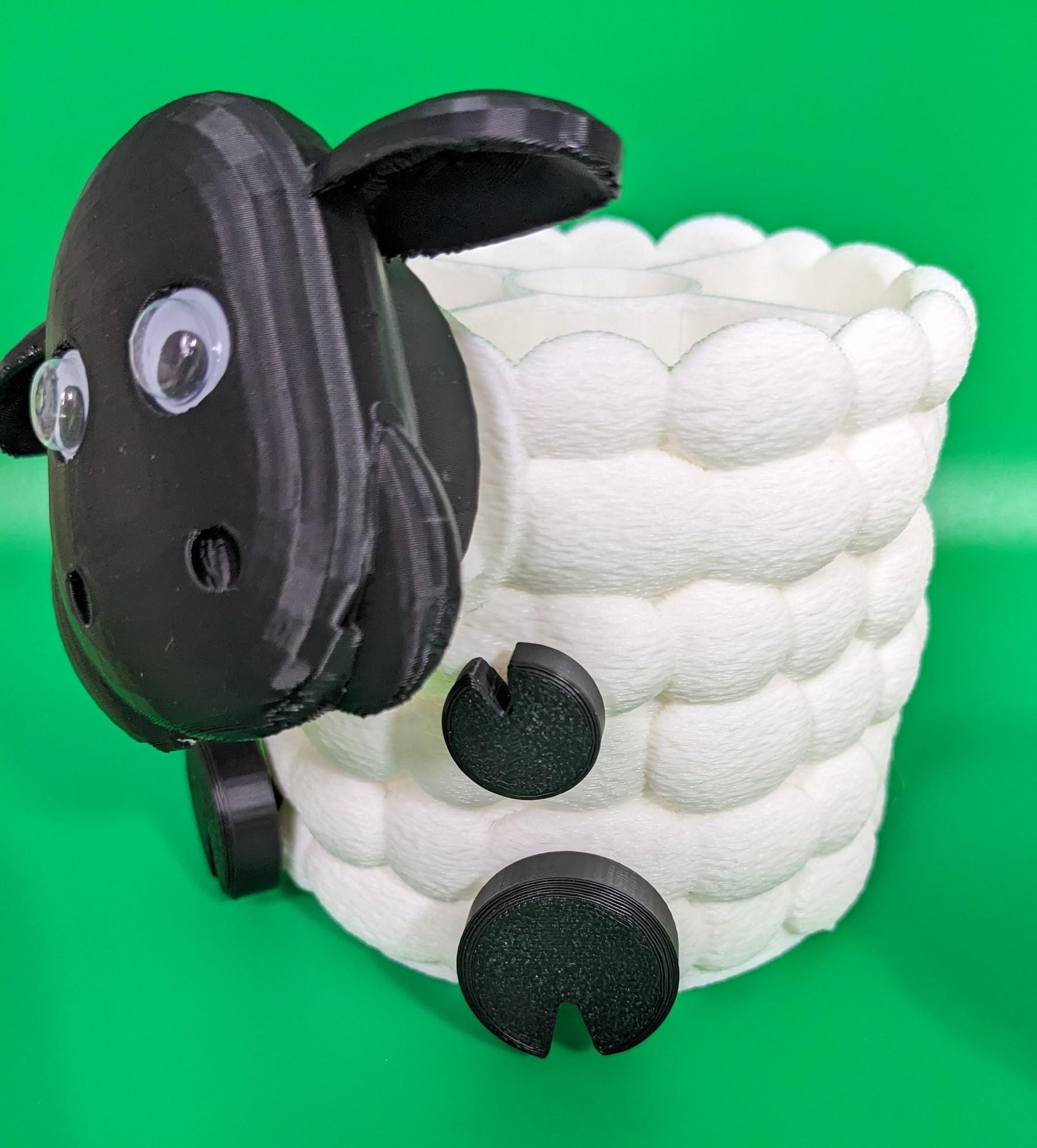 Cute sheep pen pot holder desk or office organiser - Chaddyverse