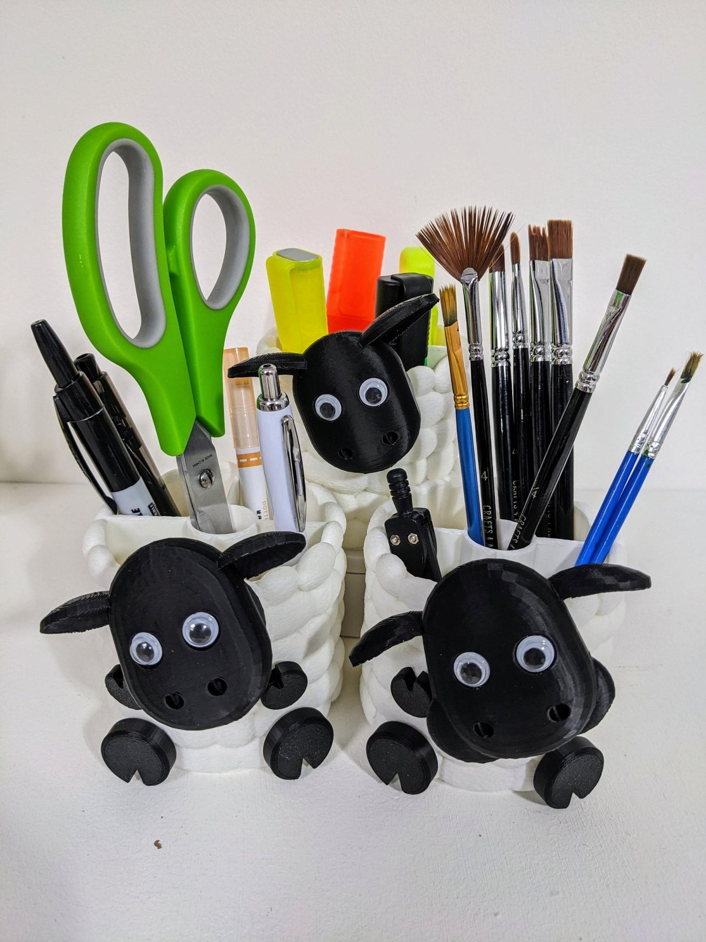 Cute sheep pen pot holder desk or office organiser - Chaddyverse