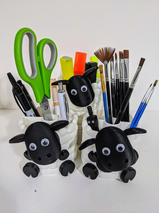 Cute sheep pen pot holder desk or office organiser - Chaddyverse