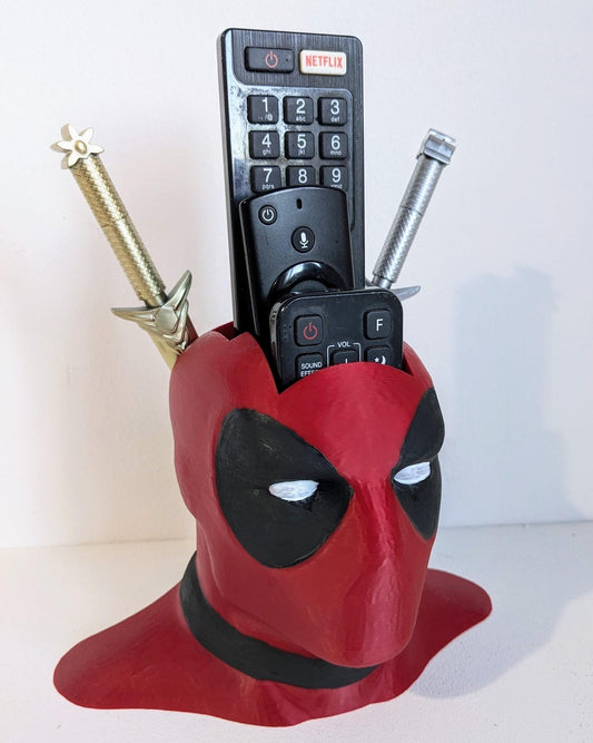 Deadpool Novelty remote control TV, DVD sound Bar Fire TV & pen universal holder - Chaddyverse