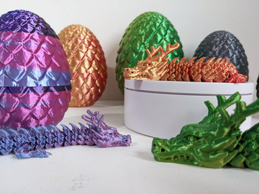 Dragon egg for 3d printed articulated crystal dragon. - Chaddyverse