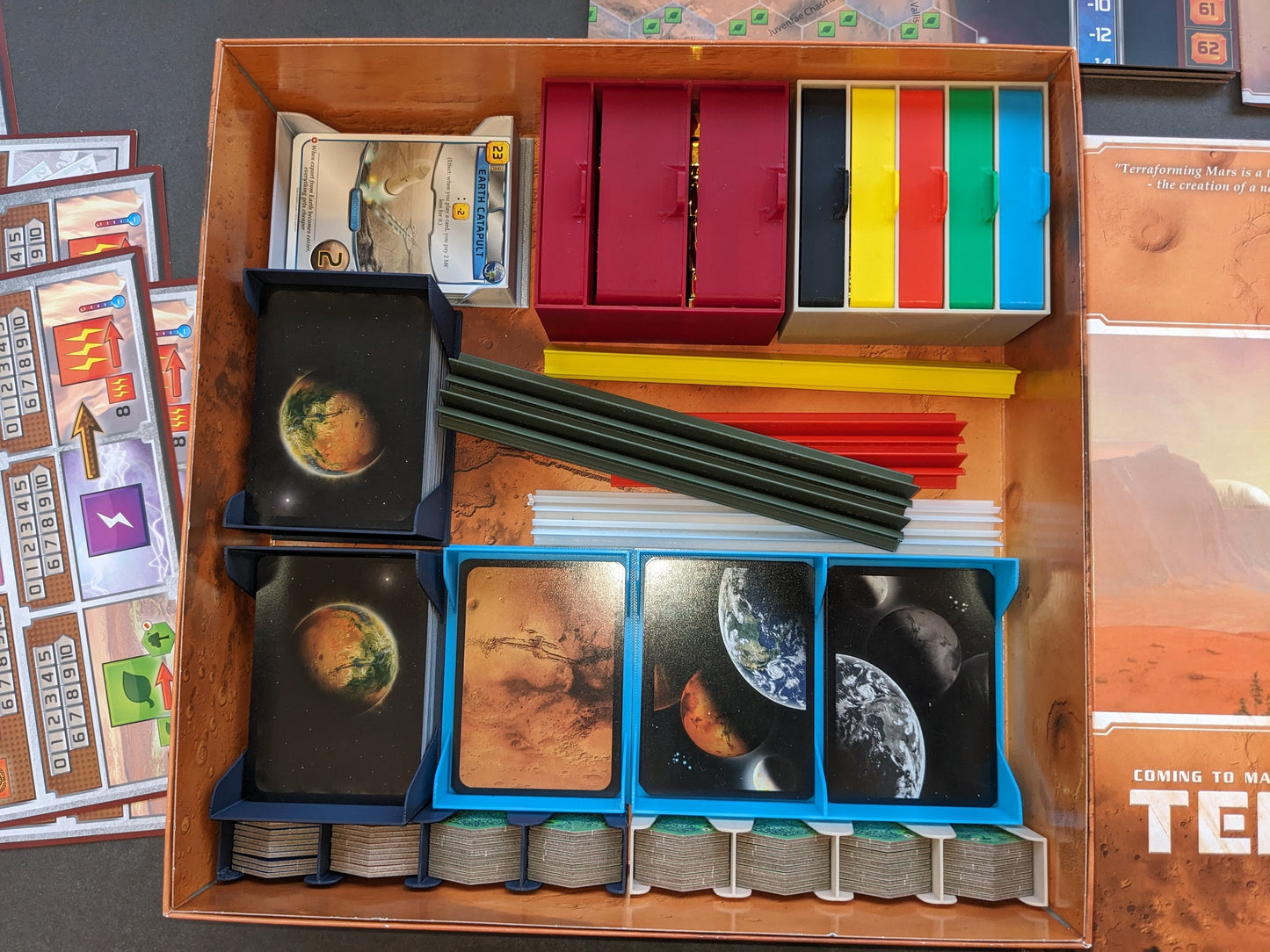 Board Game Token Drawers – 3 or 5 Drawer Set – Terraforming Mars Cube Storage – Stackable Tabletop Organiser – Multicolour or Single Colour