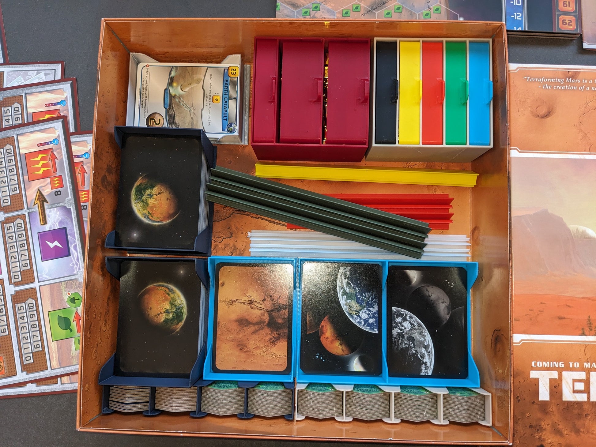 Board Game Token Drawers – 3 or 5 Drawer Set – Terraforming Mars Cube Storage – Stackable Tabletop Organiser – Multicolour or Single Colour