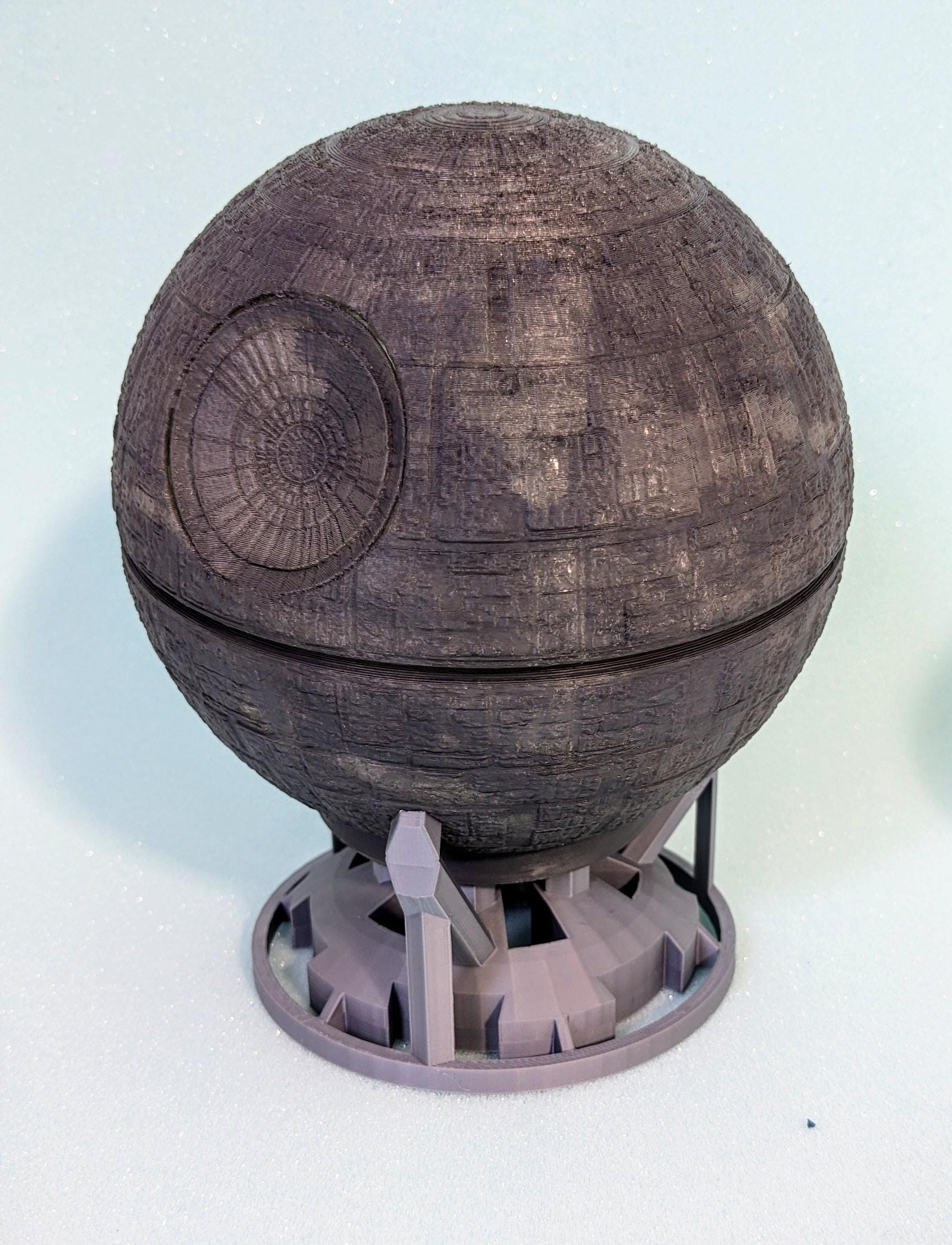 Death star night light, with optional colour changing remote control. A star wars must have collectable lamp, hand made in the UK.