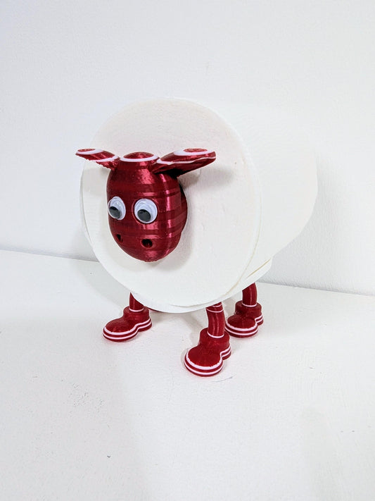 Heart of Midlothian FC 2025 Scottish Premier Sheep spare toilet roll holder or tissue dispenser with Hearts customised football boots
