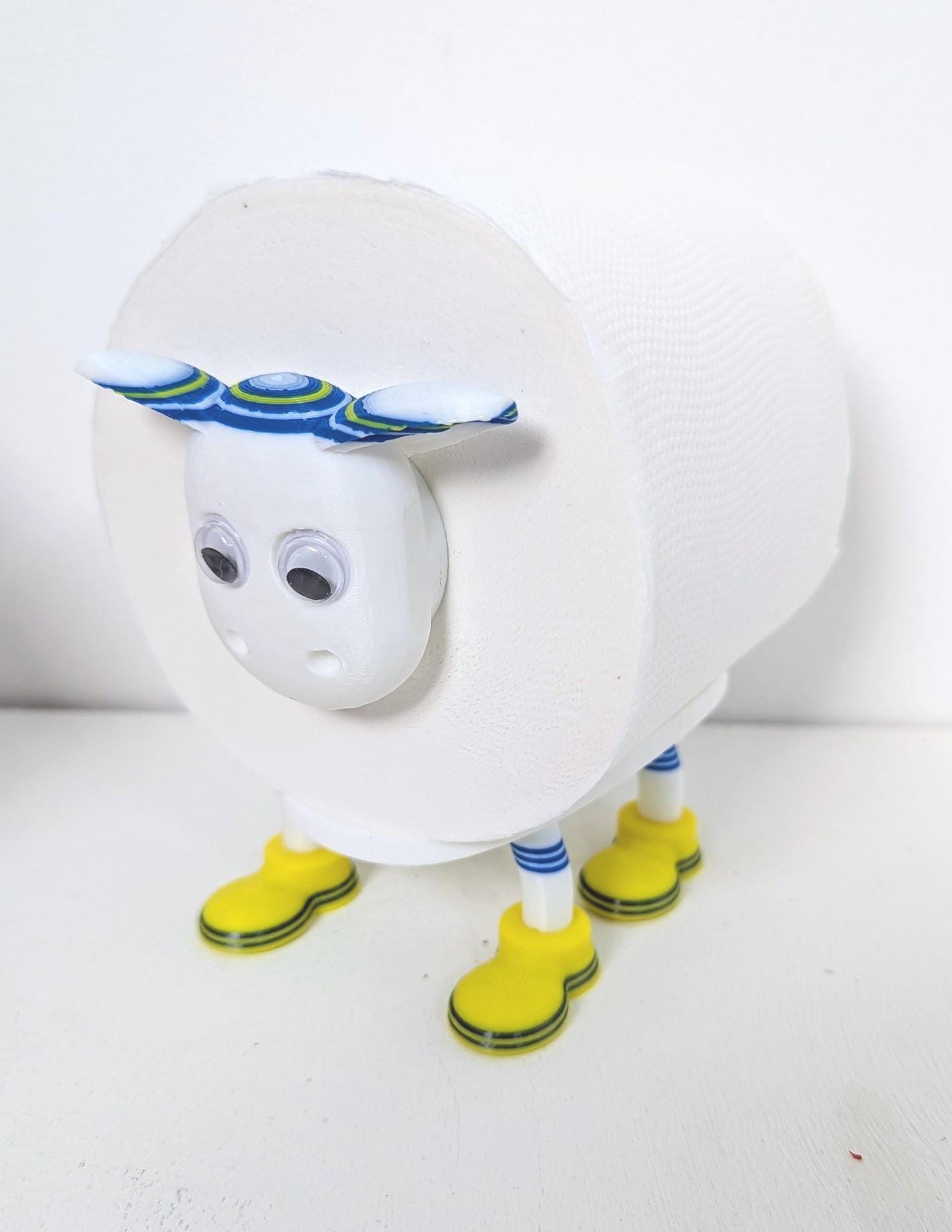 Leeds United 2025 Champion Sheep spare toilet roll holder with customised choice of football boots