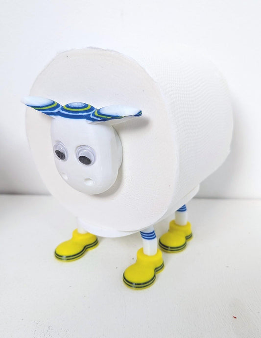 Leeds United 2025 Champion Sheep spare toilet roll holder with customised choice of football boots