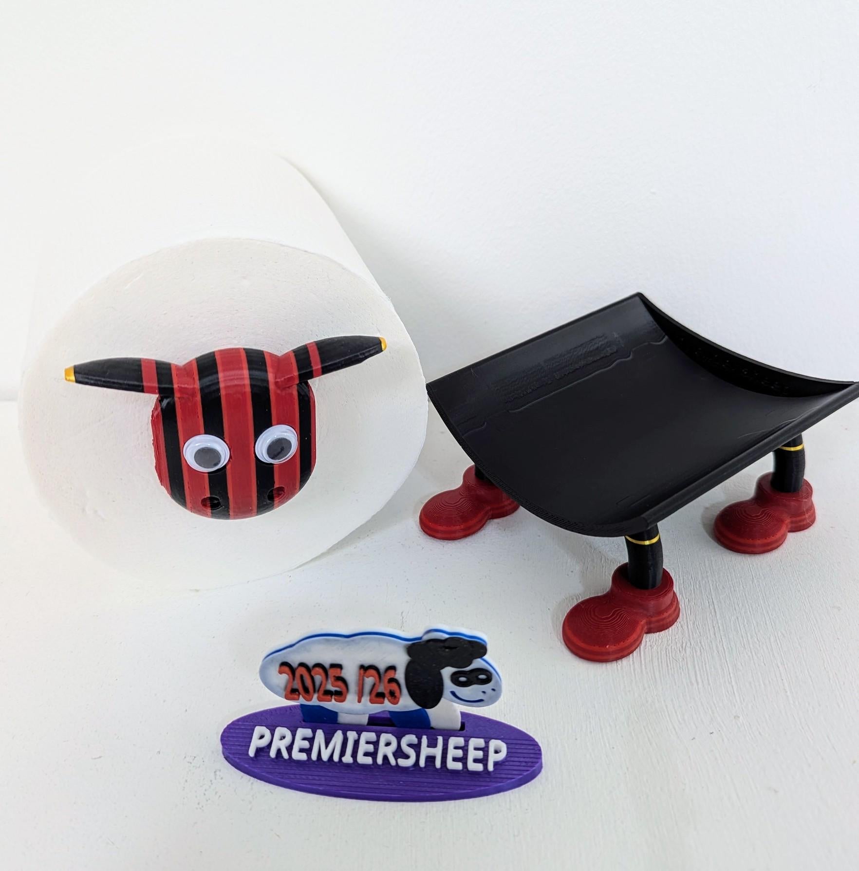 Bournemouth Premier Sheep spare toilet roll holder 2025 shirt with customised choice of football boots. Loo roll