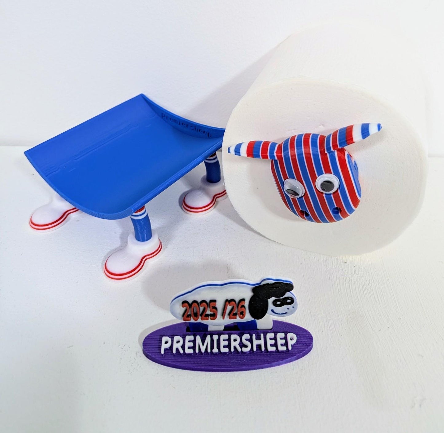 Crystal Palace Premier Sheep spare toilet roll holder 2025 shirt customised choice of football boots