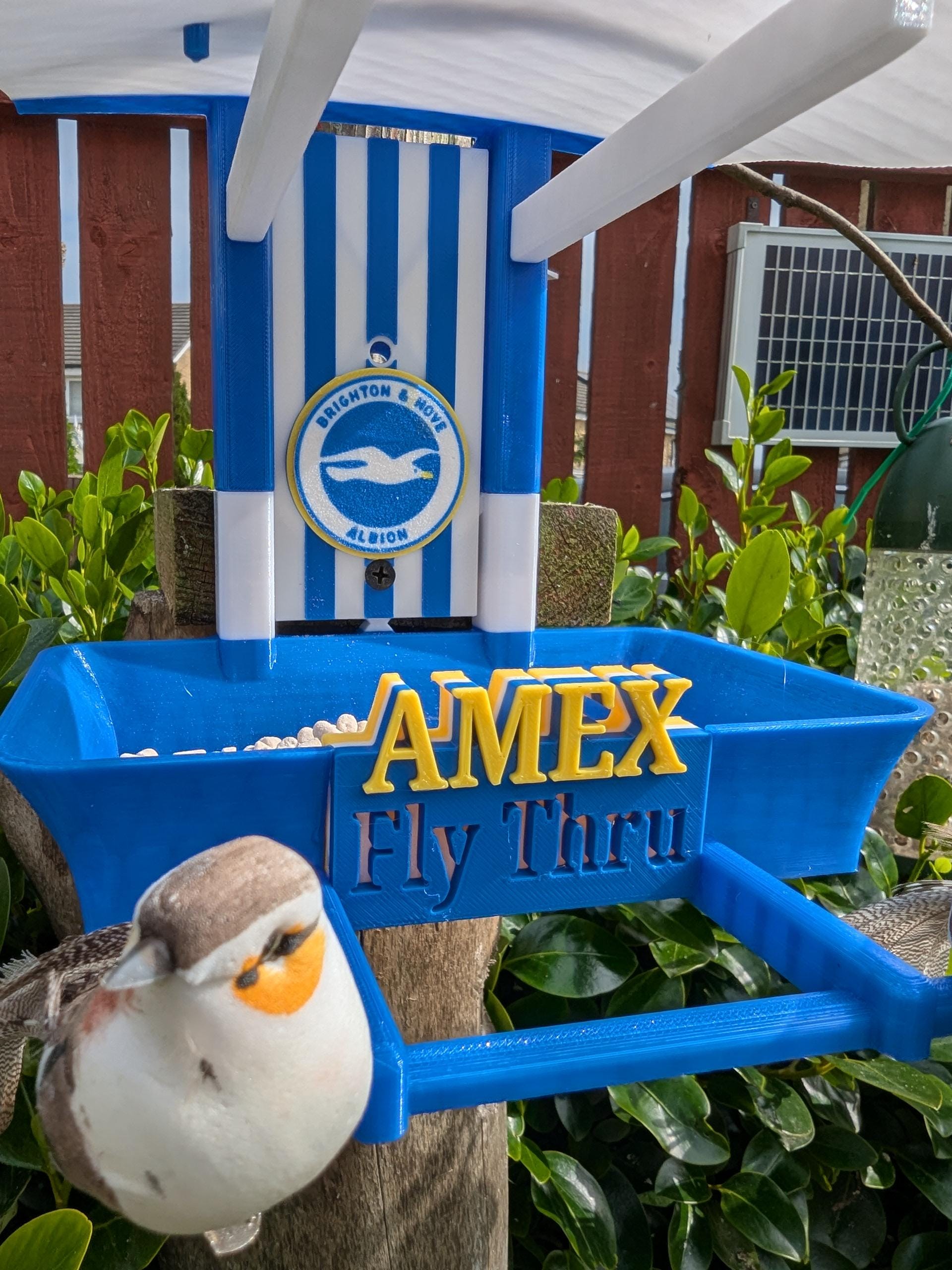 Brighton & Hove Albion “The Seagulls Perch” – AMEX Fly Thru Bird Feeder. Novelty BHA fans garden accessory
