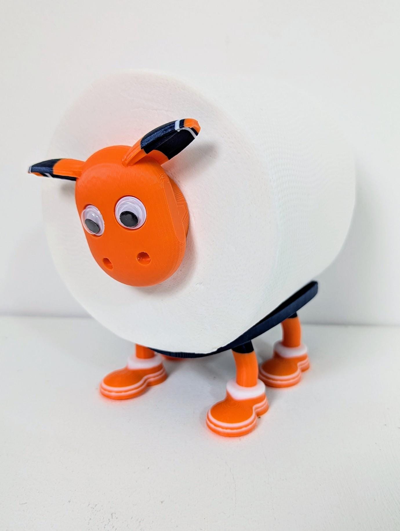 Luton Town 2025 Premier Sheep spare toilet roll holder or tissue dispenser with customised choice of the Hatters football boots