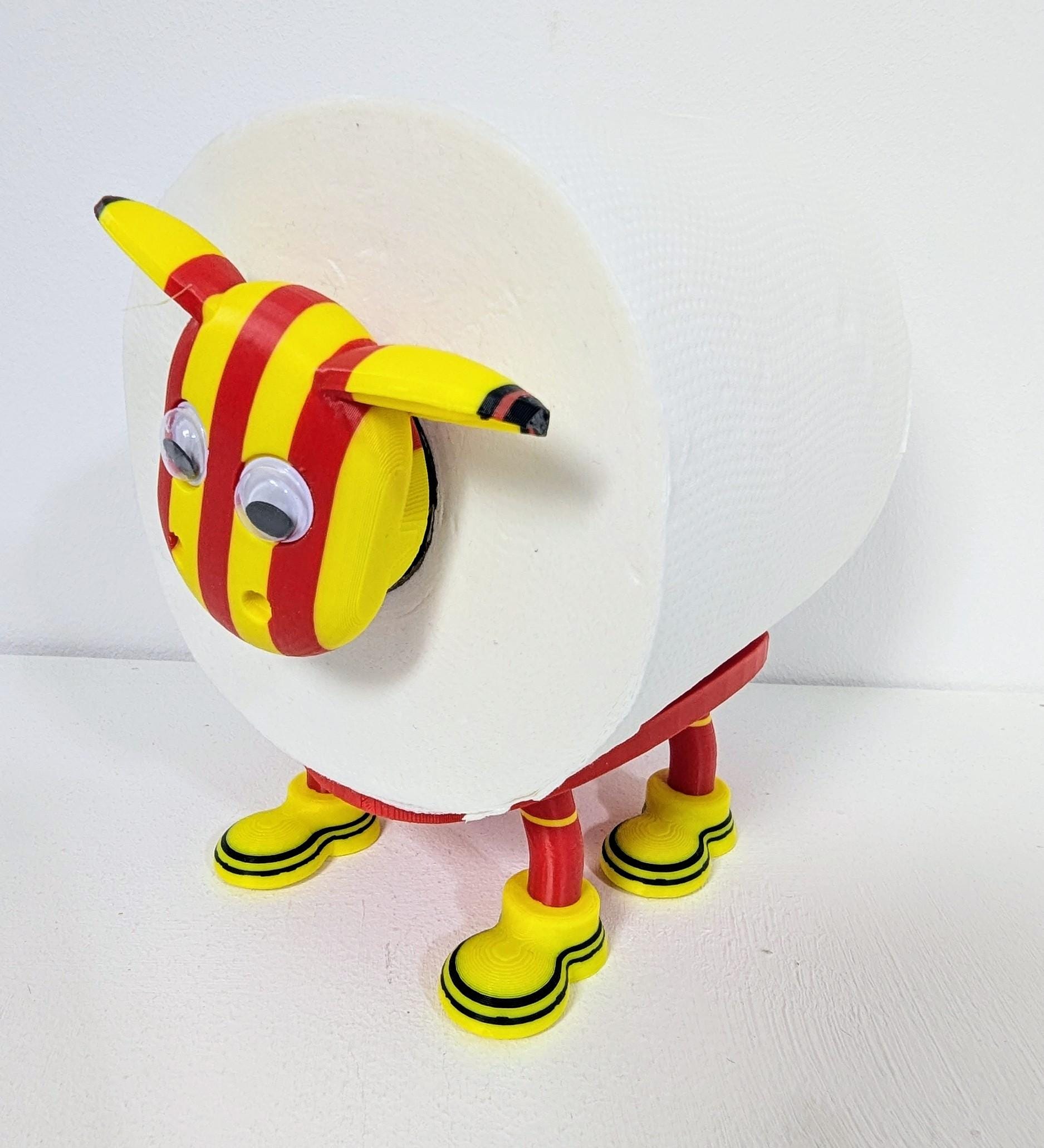 Watford 2025 Champion Sheep spare toilet roll holder or tissue dispenser with customised choice of hornets football boots