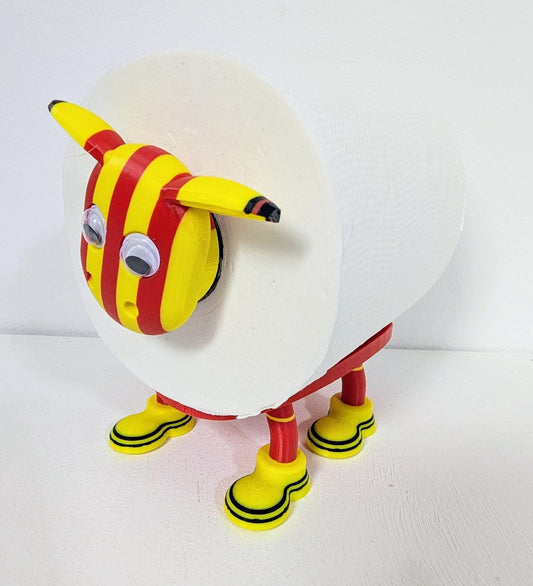 Watford 2025 Champion Sheep spare toilet roll holder or tissue dispenser with customised choice of hornets football boots