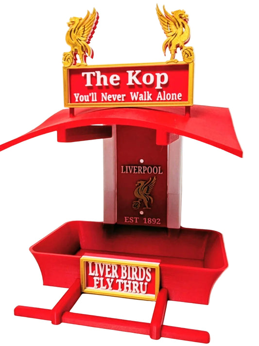 Liverpool FC Bird Feeder Feeding Station The Kop - Liver birds Anfield themed Garden Decor - Wild Food Feeder - Gift for football Fan