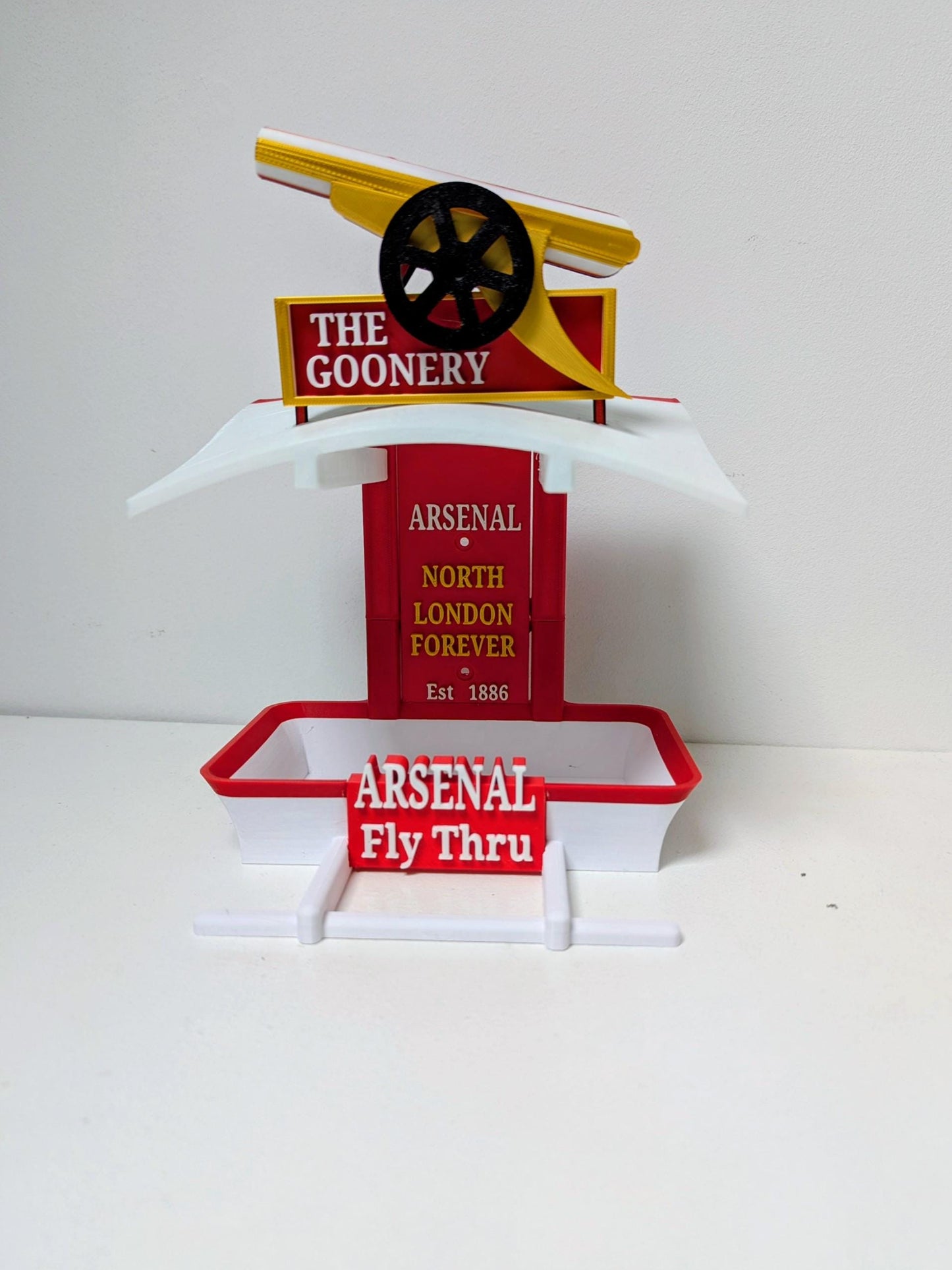 Arsenal fan Bird Feeder : Gunners Feeding Station - Quirky Garden Decor - Wild Bird seed tray - Gift for North London SoccerFan