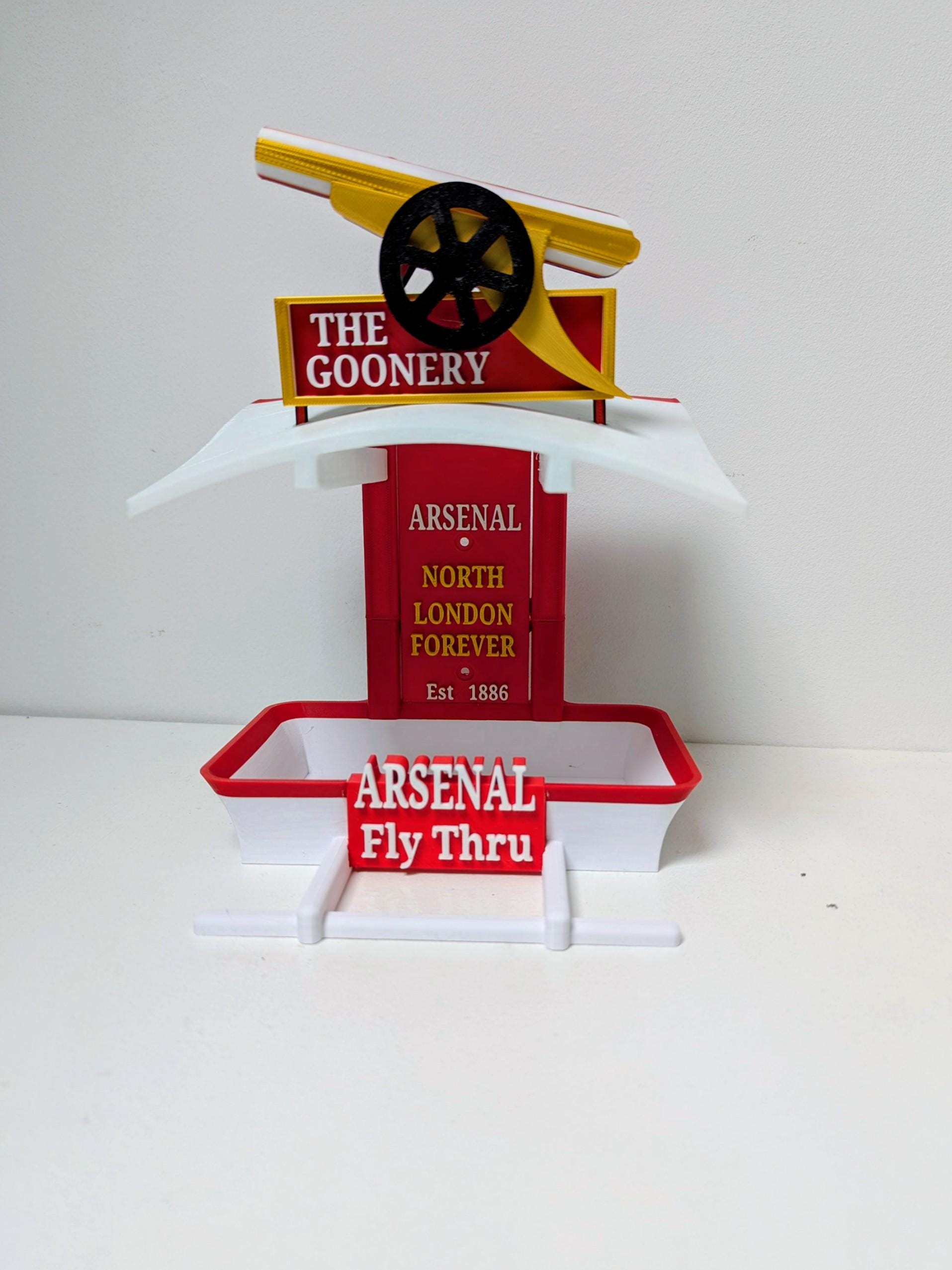 Arsenal fan Bird Feeder : Gunners Feeding Station - Quirky Garden Decor - Wild Bird seed tray - Gift for North London SoccerFan