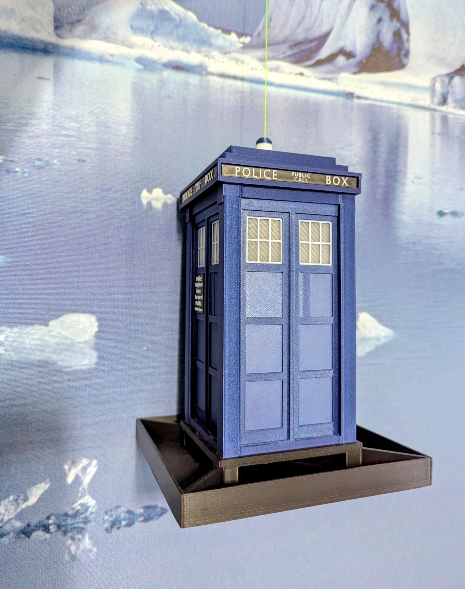 Tardis bird feeding station. Dr Who themed bird seed food table. Police telephone, public phone box Hand made in Royal blue