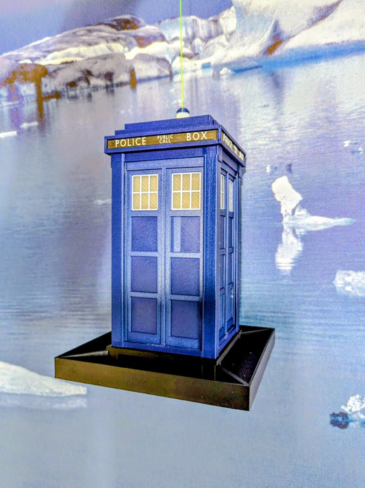 Doctor Who Inspired TARDIS Bird Seed Feeder, Police box feeding station.
