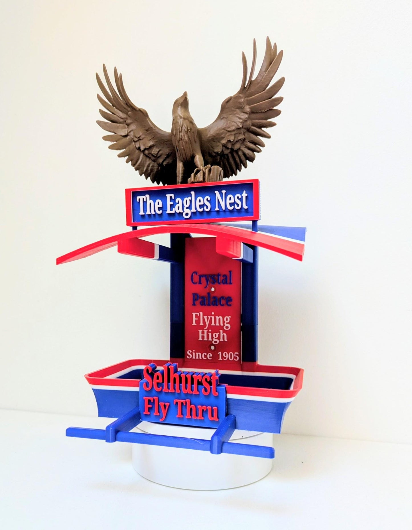 Crystal Palace Bird Feeder , The Eagles Nest, Selhurst Fly-Thru , Flying High Since 1905 Garden Gift for Palace Fans