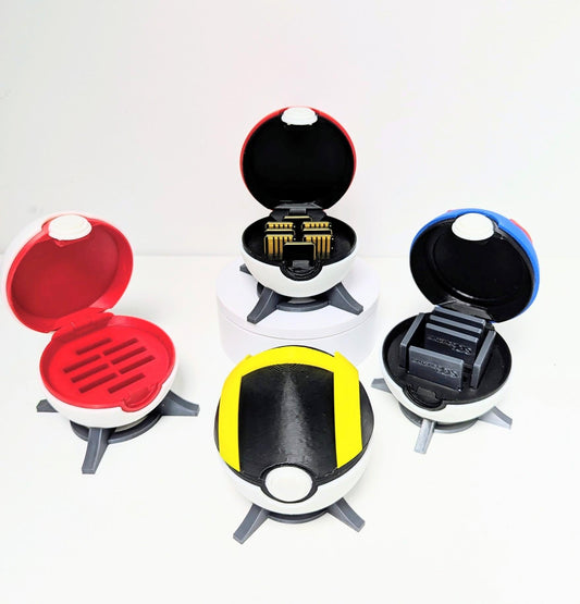 Pokeball Game Card Holder | Switch or DS Interior | 8 - Card Pokemon Storage - Chaddyverse