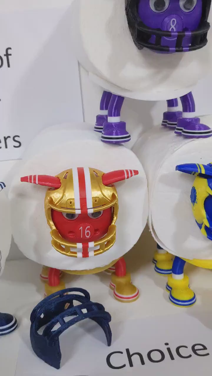 Baltimore Ravens American football sheep spare toilet roll holder, NFL themed restroom accessory  personalised  Jersey number & helmet