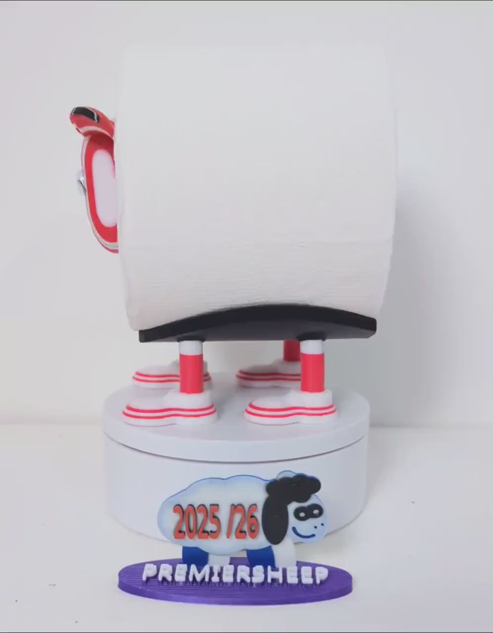 Premiersheep Sunderland Toilet Roll Holder – New 2025/26 Football Fan Gift – Universal Fit – Custom Boot option