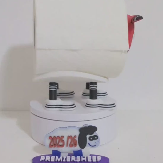 Premiersheep Manchester United Toilet Roll Holder – New 2025/26 Football Fan Gift – Universal Fit – Custom Boots