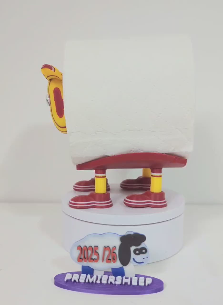 Premiersheep  Motherwell Toilet Roll Holder – New 2025/26 Football Fan Gift – Universal Fit – Custom Boots