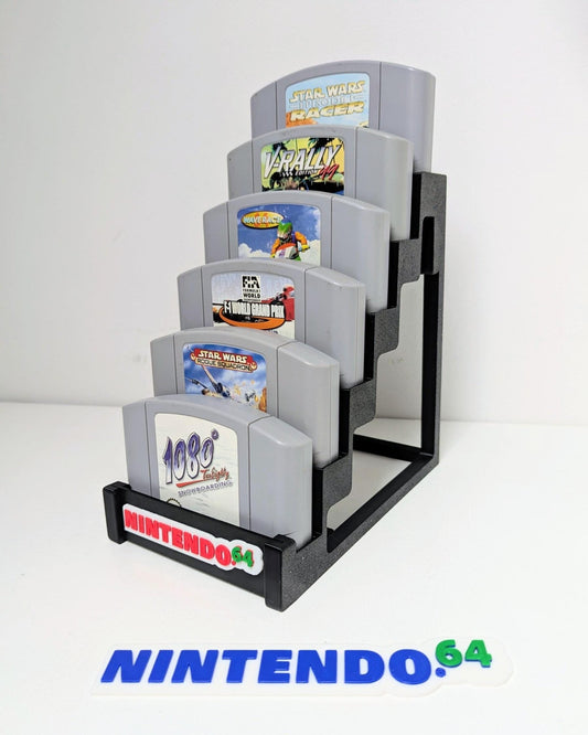 Retro Nintendo 64 Game Cartridge Stand | Holds 5 N64 Titles - Chaddyverse