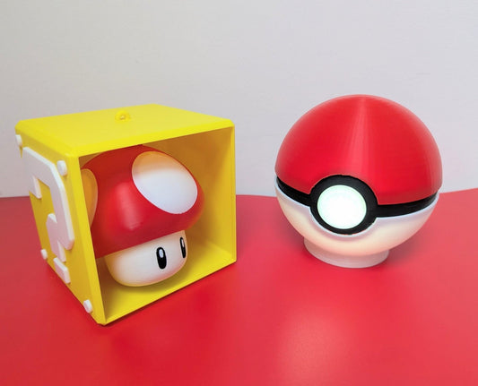 Super Mushroom Question Cube Night Light – Nintendo - Inspired Gift - Chaddyverse